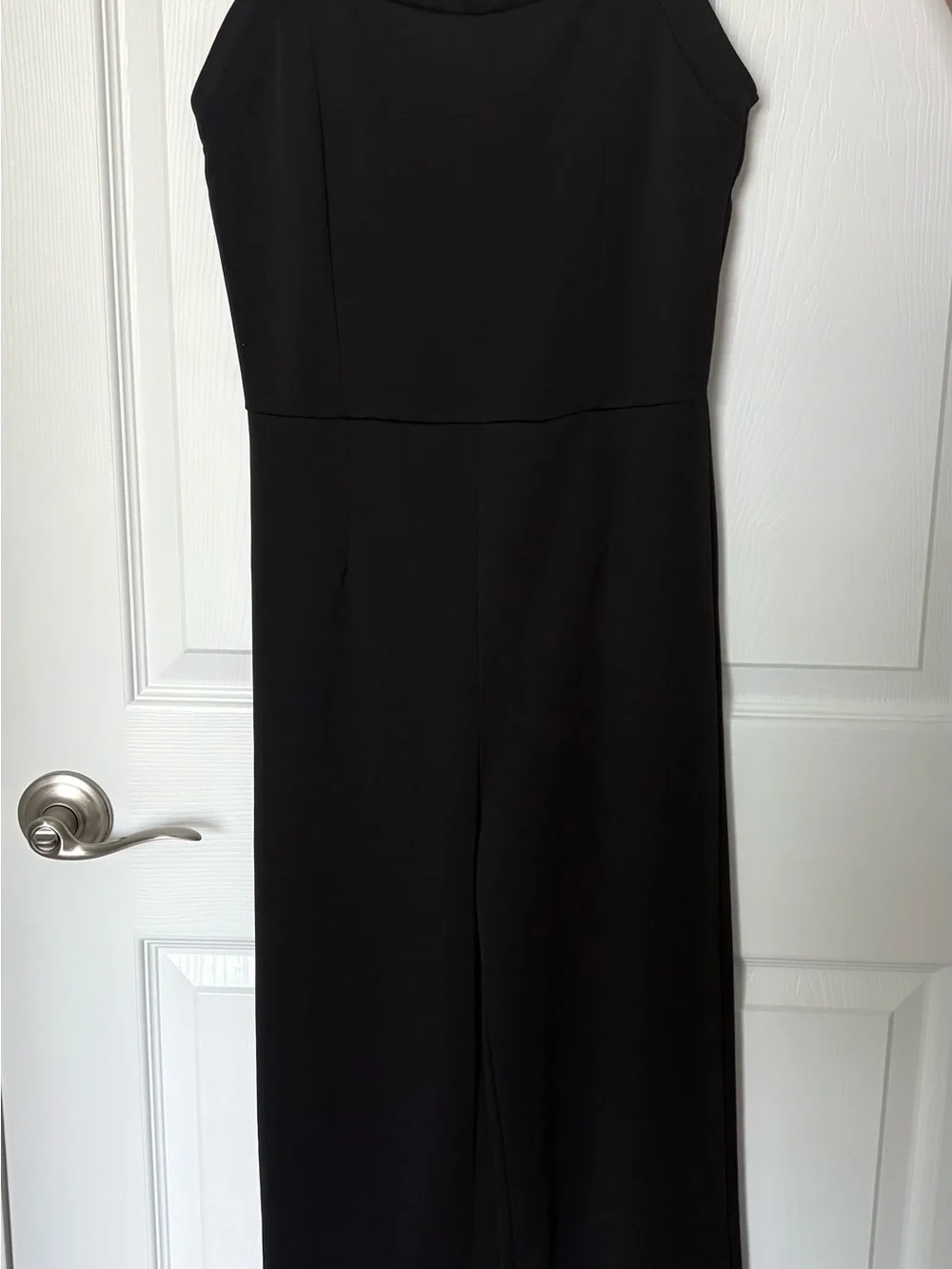 SHEIN Black Wide-Leg Jumpsuit with Square Neck
